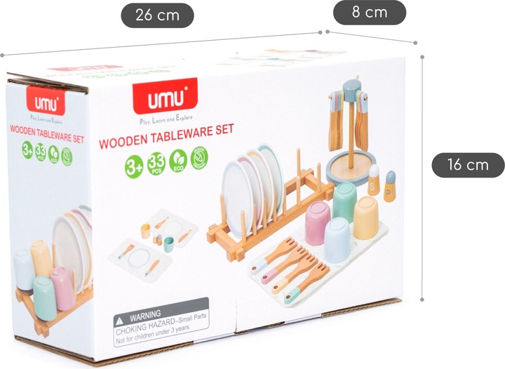Image du produit UMU Set de vaisselle en bois