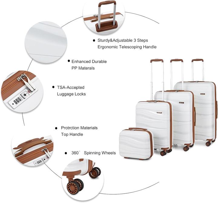 Image du produit Kono Hartschalenkoffer-Set mit Beautycase (4-teilig)