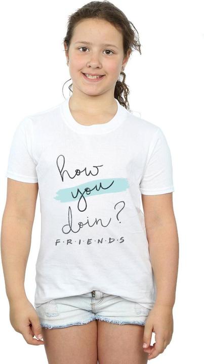 Actual product image Friends Girls How You Doin? Handwriting Cotton T-Shirt (152, 158)