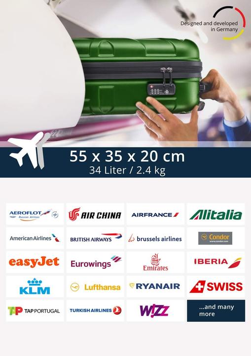 Actual product image Suitline Handgepäck Hartschalen-Koffer (34 l, Hand luggage (up to 50 litres))