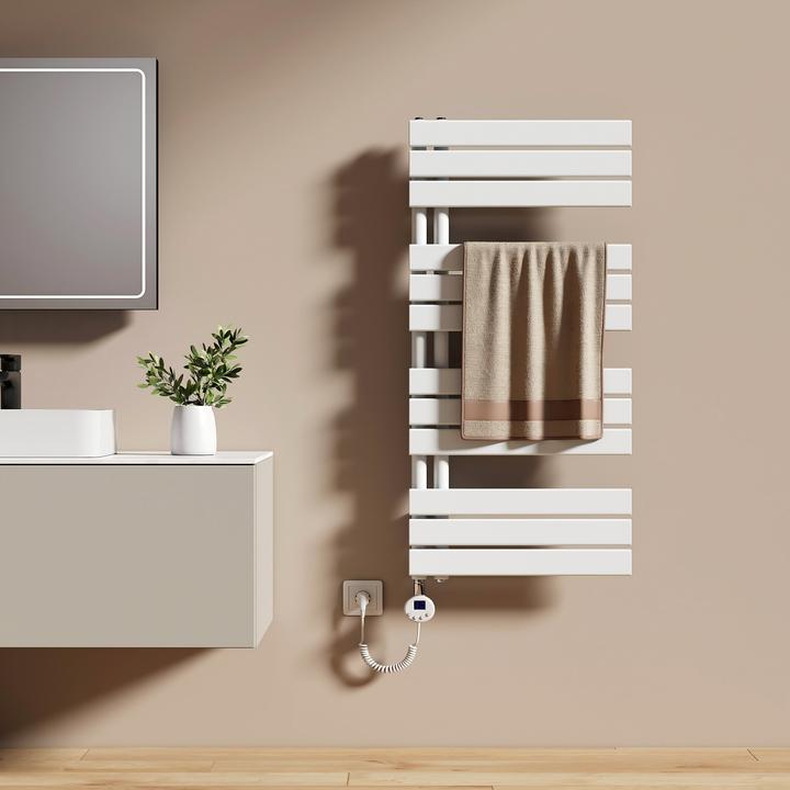 Emke Electric Towel Warmer with Heating Rod and Timer, Anthracite 1041x500mm 600W (600 W)