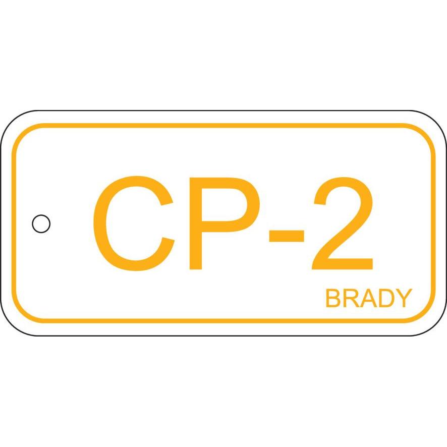 Brady B-7527, Polypropylen Schild, Energy Source Tag - Control Panel, 75 x 38mm, Gelb auf Weiss, Be (ENERGY TAG-CP-2-75X38MM-PP/25)