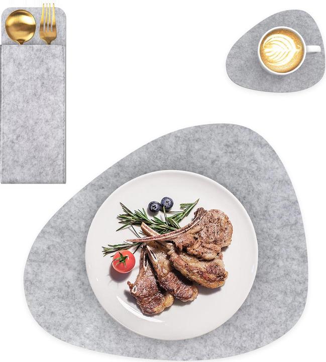 Image du produit Intirilife 6x Set de table en feutre (6 pcs, 43 x 43.33 cm)