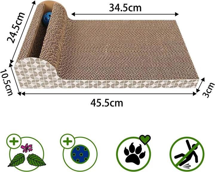 Actual product image Intirilife Cat scratching board 45.5 x 24.5 x 10.5cm (Cat scratching toy)