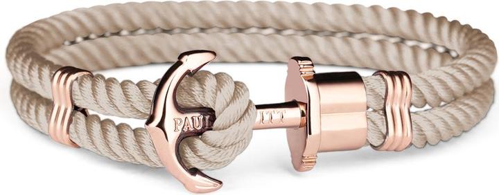 Paul Hewitt Anchor Bracelet Phrep Or rose Nylon Hazelnut (21 cm, Matières plastiques, Métal)