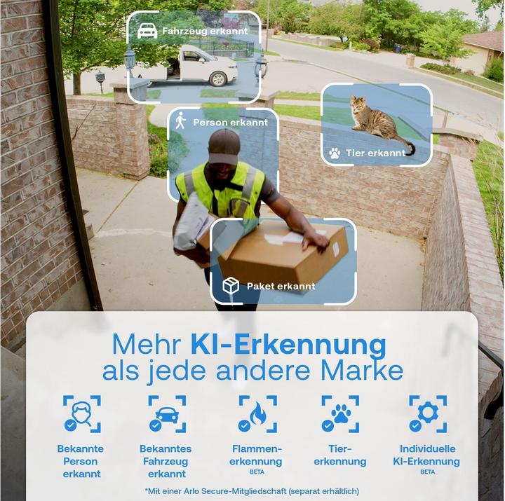 Actual product image Arlo Essential 3 HD PTZ (2er Set (1920 x 1080 Pixels)