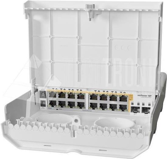 Actual product image MikroTik netPower 16P L2/L3 Gigabit Ethernet (10/100/1000) White Power over Ethernet (PoE) (Power supply)