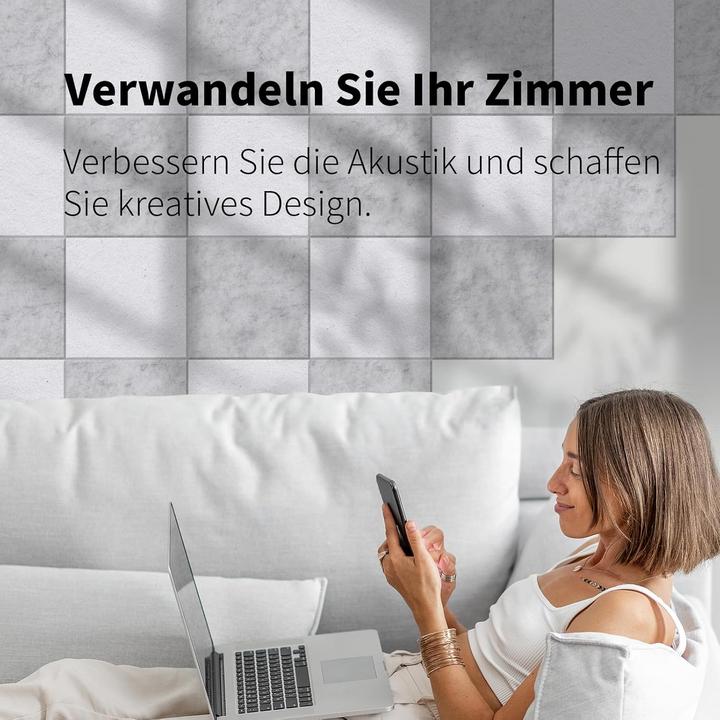 Produktbild Sonuvia Selbstklebendes Akustikplatten-Set, 18-teilig (18 Stk.)