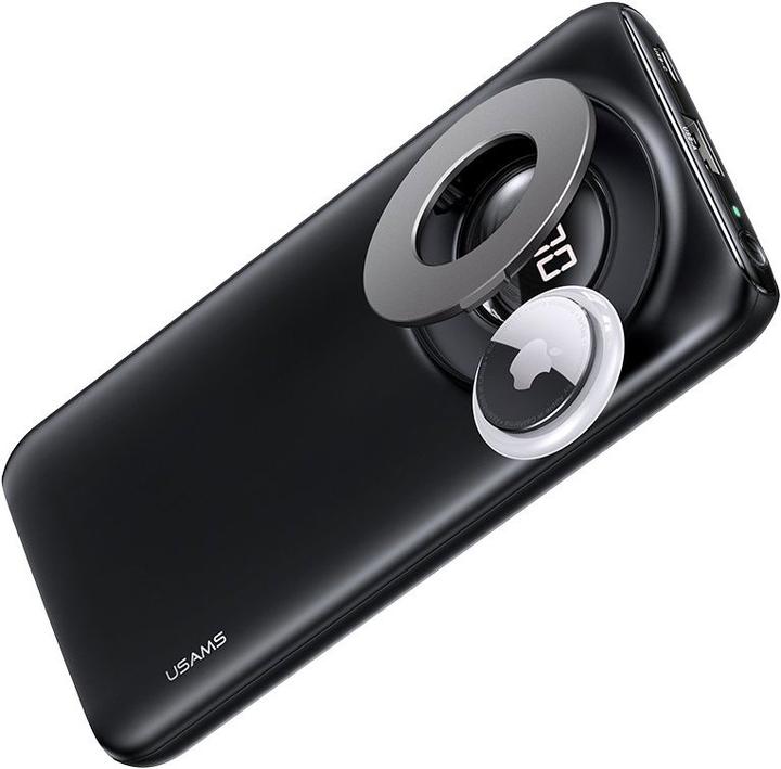 Produktbild Usams MagSafe Wireless Powerbank QC3.0+PD 20W LED Display 10'000mAh - Schwarz (10000 mAh, 20 W, 37 Wh)