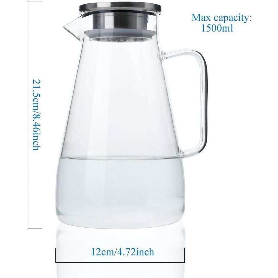Intirilife Karaffe 1,5l, Serviergefässe, Transparent