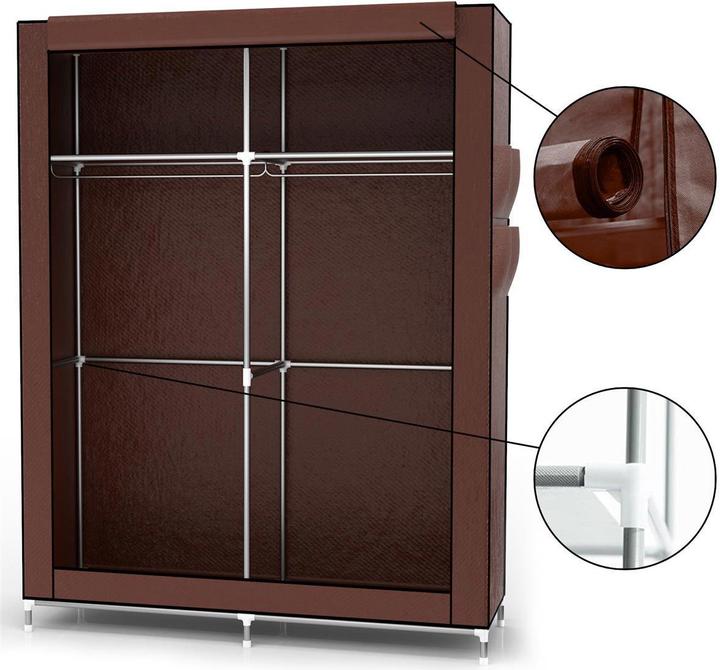 Image du produit Intirilife Armoire 108x45x170 cm en BIBER BRAUN (108 x 45 x 170 cm)