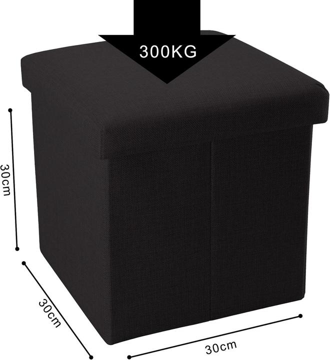 Produktbild Intirilife Sitzwürfel DIAMANT SCHWARZ