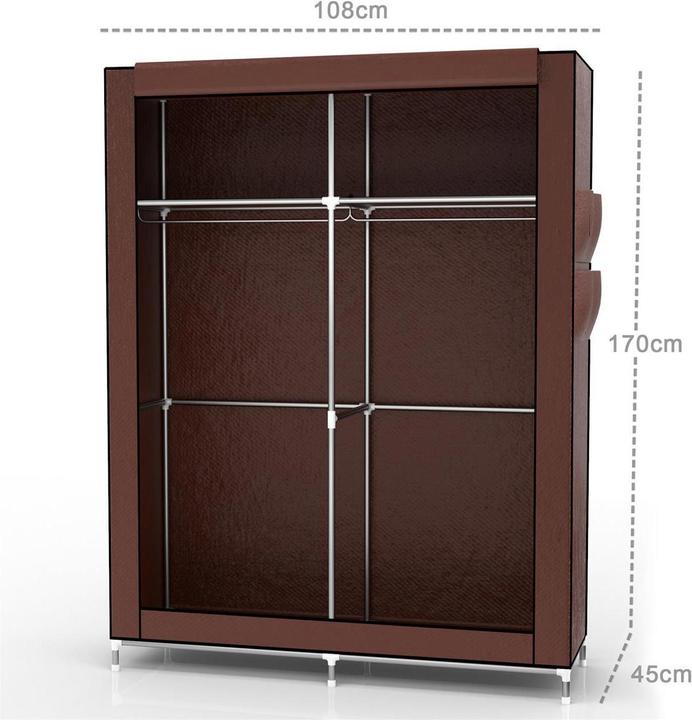 Produktbild Intirilife Schrank 108x170x45 cm in KOKOS BRAUN (30 x 45 x 9.5 cm)