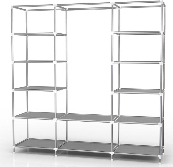 Produktbild Intirilife Schrank 150x175x45 cm in RABEN SCHWARZ (150 x 45 x 175 cm)