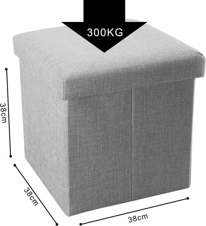 Image du produit Intirilife Cube d'assise ALASKA GRAU