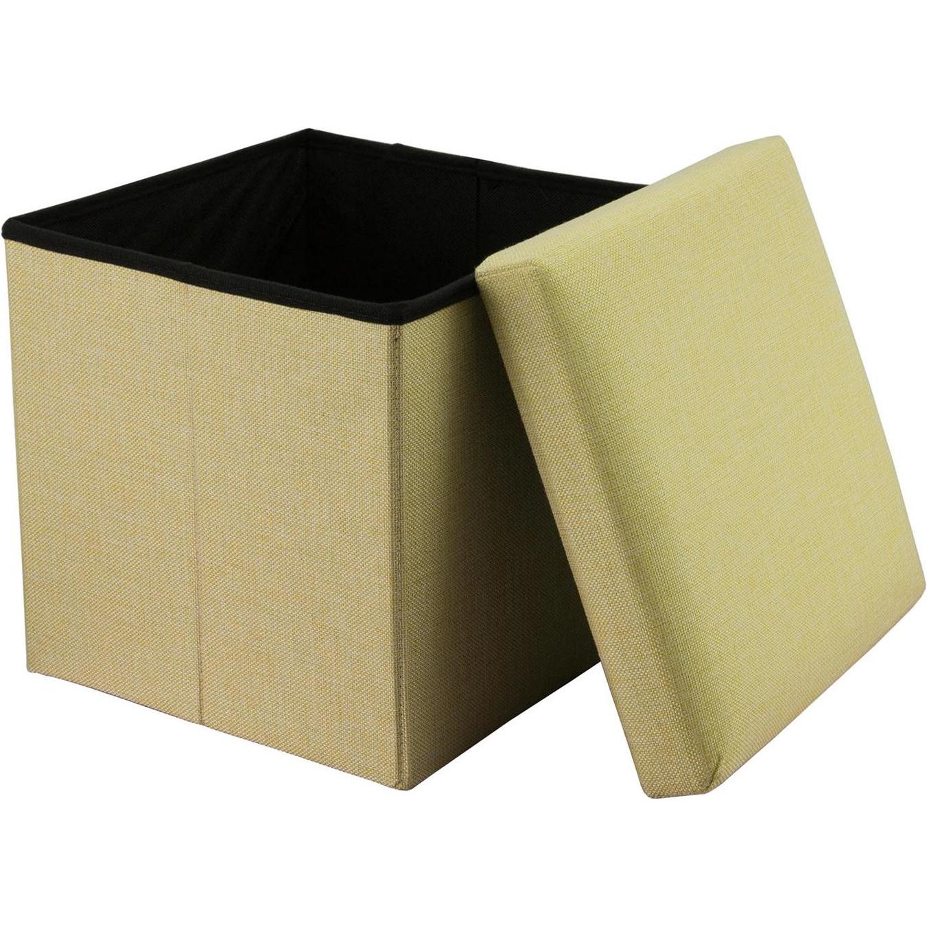 Thumbnail - Intirilife, Hocker + Pouf, Sitzwürfel FRÜHLINGS GRÜN