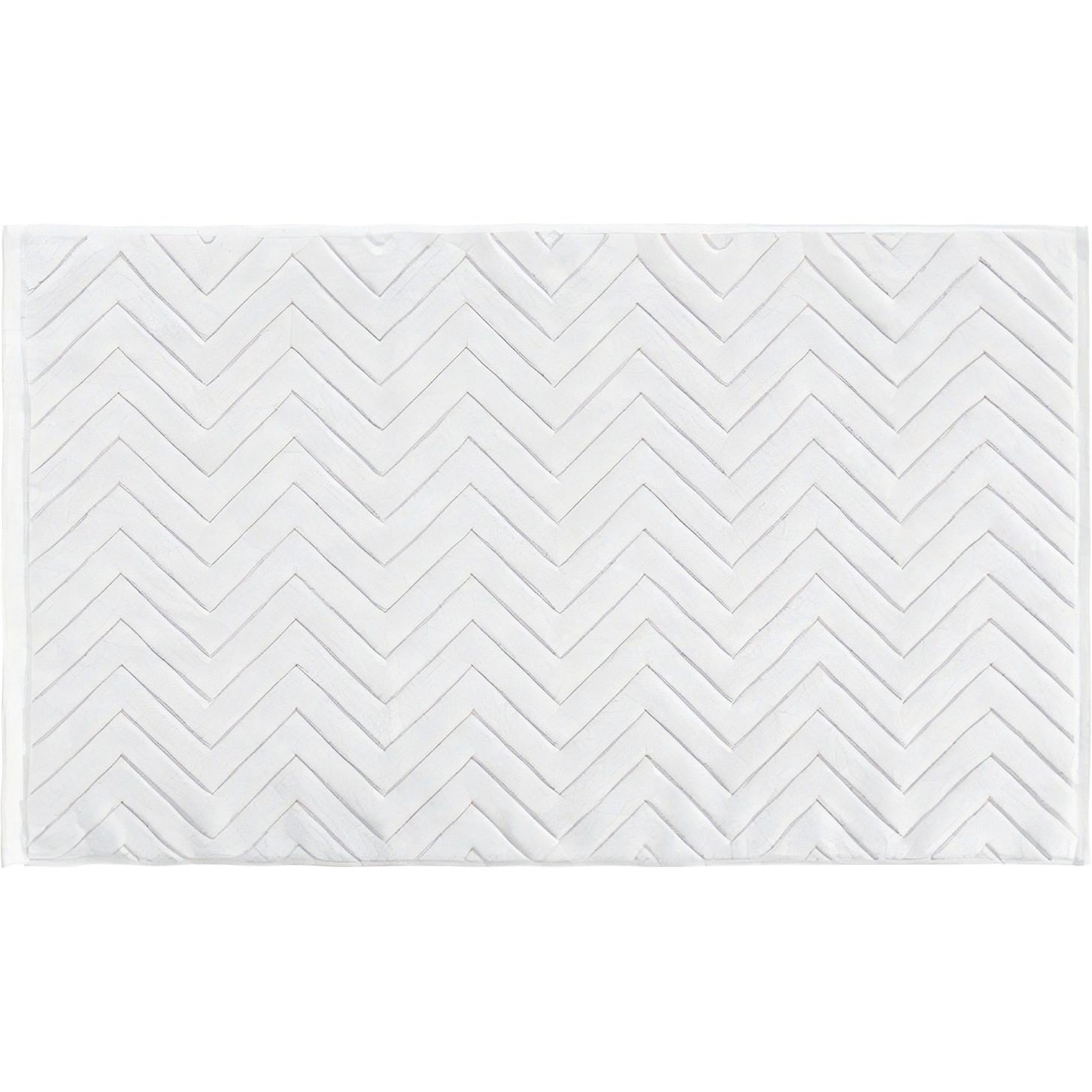Intirilife, Badteppich, Badvorleger Duschmatte in Weiss (80 x 50 cm)