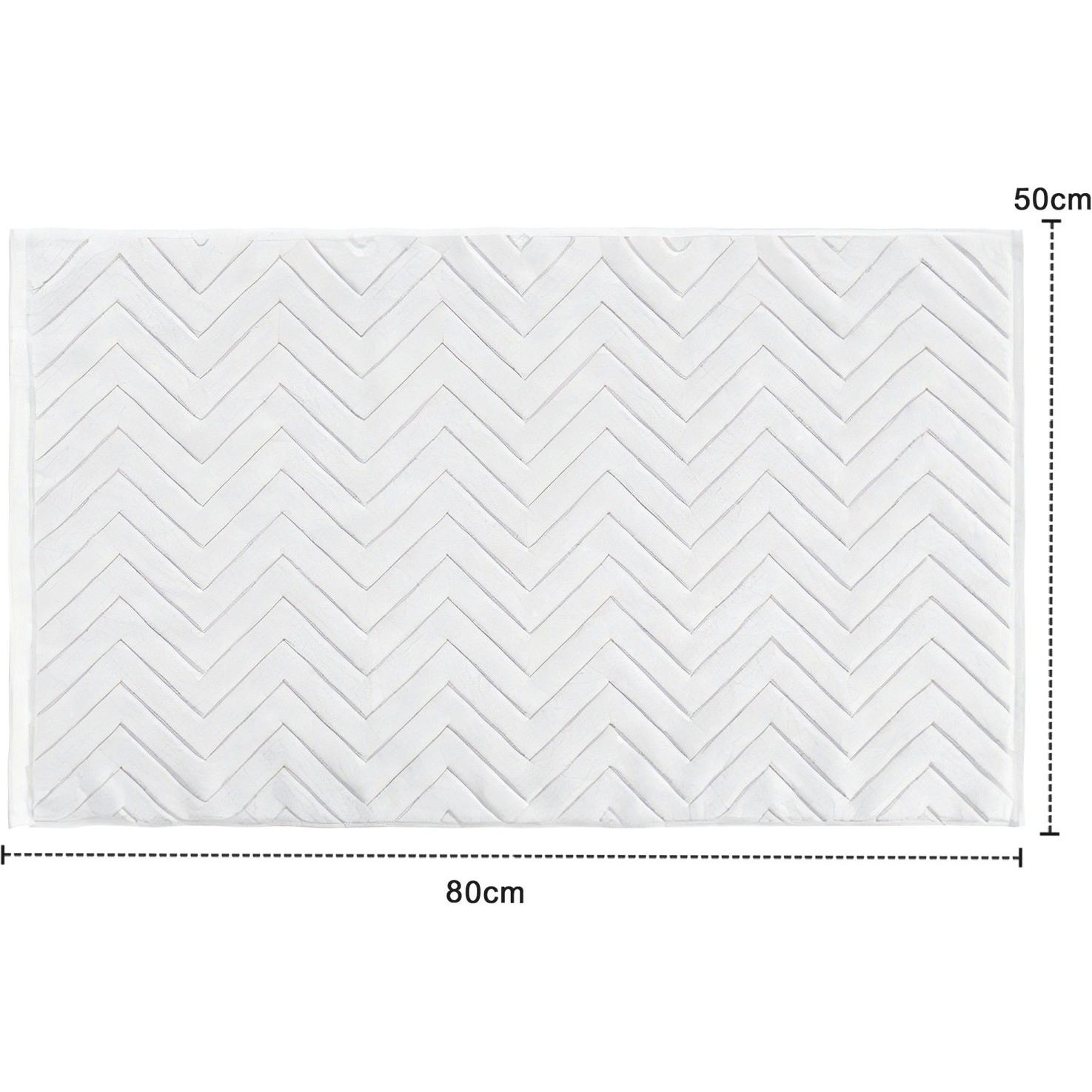 Thumbnail - Intirilife, Badteppich, Badvorleger Duschmatte in Weiss (80 x 50 cm)