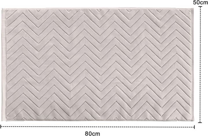 Produktbild Intirilife Badvorleger Duschmatte in Hell Grau (80 x 80.50 cm)