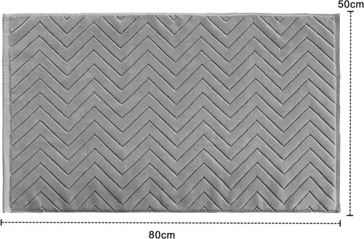 Produktbild Intirilife Badvorleger Duschmatte in Grau (80 x 50 cm)