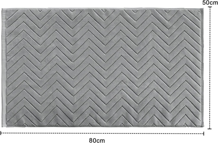Actual product image Intirilife Bath Mat Shower Mat in Grey (80 x 50 cm)
