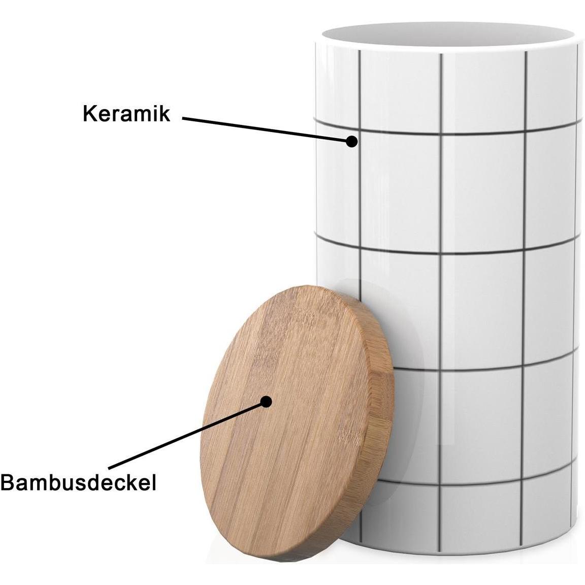 Thumbnail - Intirilife Vorratsdose 1000 ml Füllmenge, Vorratsbehälter, Weiss