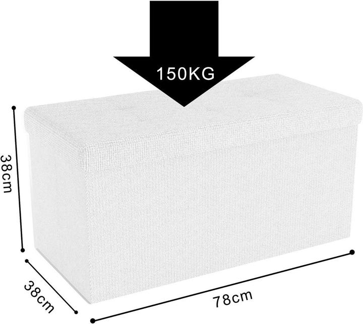 Actual product image Intirilife Bench 76x38x38 cm in SNOW WHITE (38.76 cm)