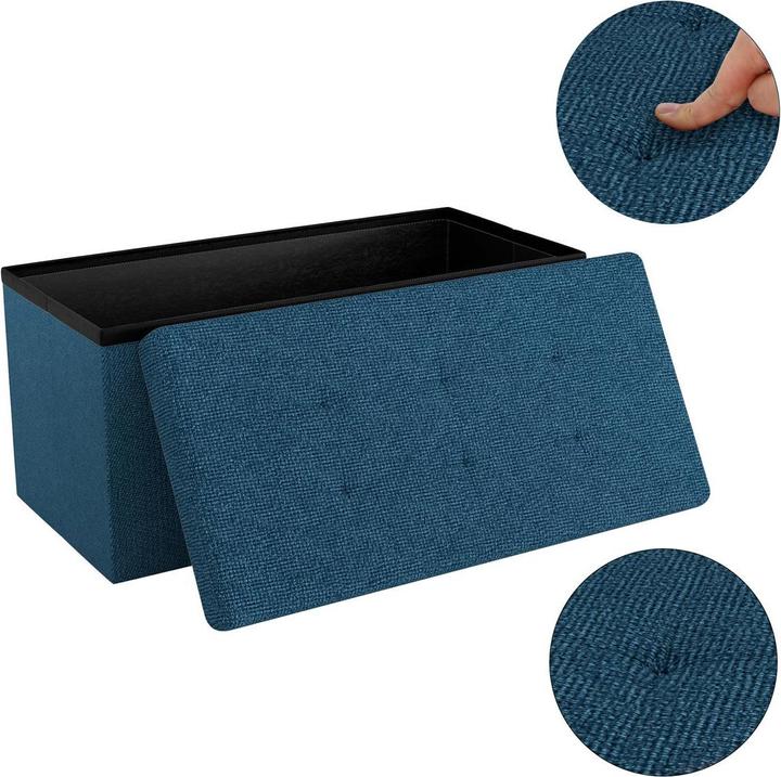 Actual product image Intirilife Bench 76x38x38 cm in OCEAN BLUE (38.76 cm)