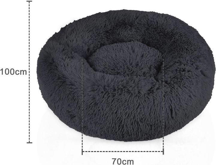 Image du produit Intirilife Lit pour animaux domestiques en gris diamètre 100 cm (Chat, Chien)