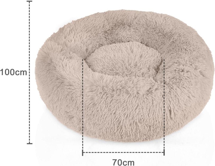 Produktbild Intirilife Haustierbett Beige Durchmesser 100 cm (Hund, Katze)