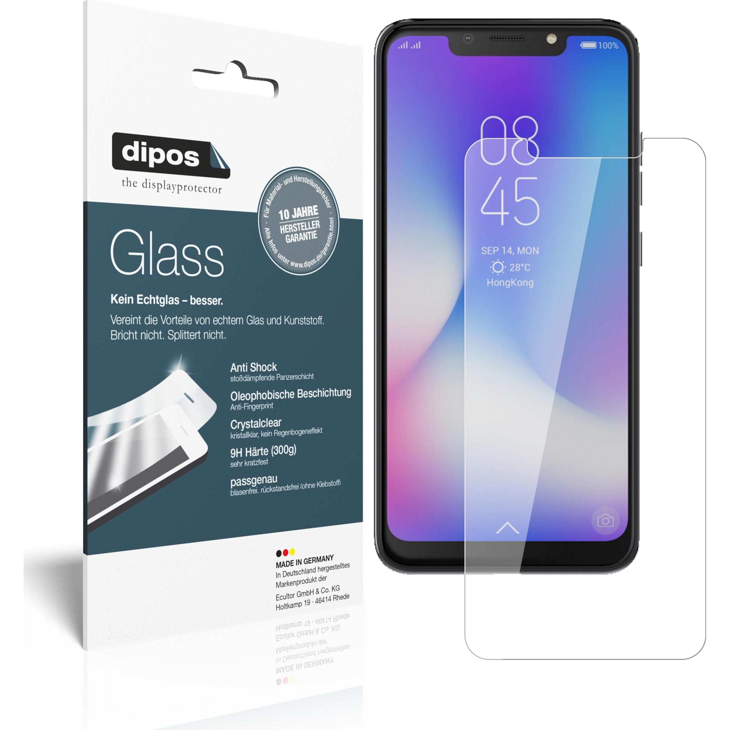Dipos Displayschutz Anti-Shock (2 Stück, Tecno Camon 11 Pro), Smartphone Schutzfolie, Transparent