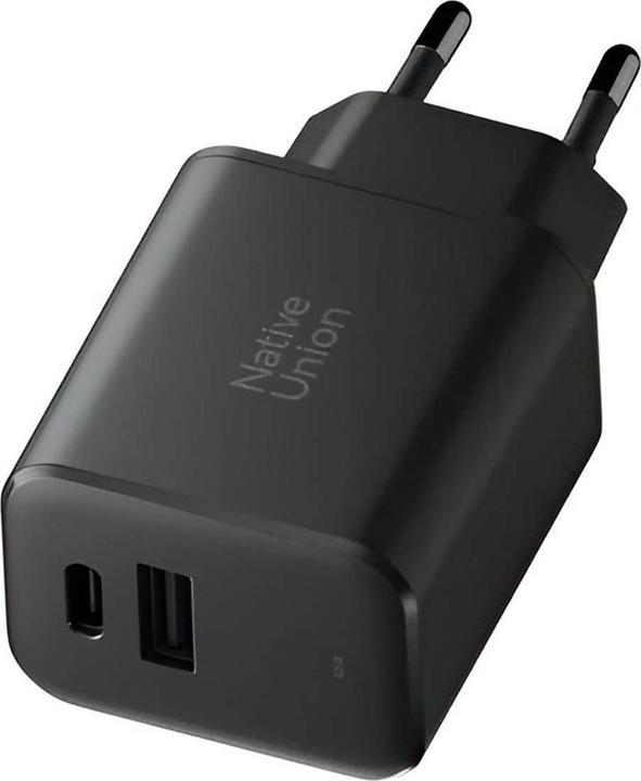 Actual product image Native Union Fast GaN Charger Schnellladegerät schwarz / 1x USB-C / 1x USB-A / 45W (45 W, 2 ports)