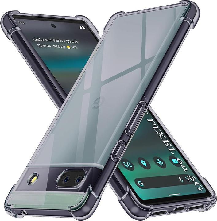 Produktbild Techsuit - Shockproof Clear Silicone - Google Pixel 6a - Smoke Black (Google Pixel 6a)