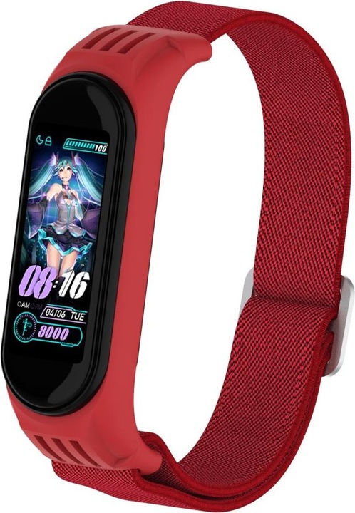 Actual product image Cover-Discount Xiaomi Mi Band - nylon bracelet red (Nylon, Mi Volume 5, Mi Band 4, Mi Band 6, Mi Volume 3)