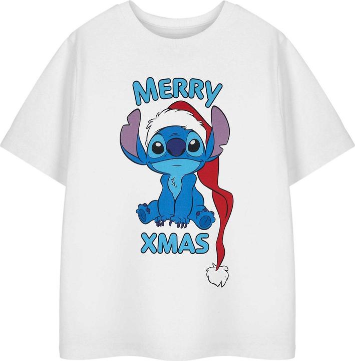 Immagine prodotto Lilo & Stitch Merry Xmas Maglietta Maniche Corte Ragazze (140)