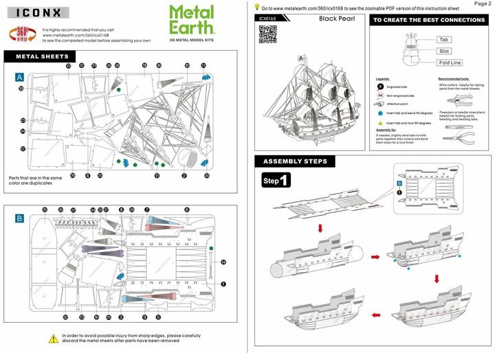 Produktbild Metal Earth Iconx Black Pearl - Black Version