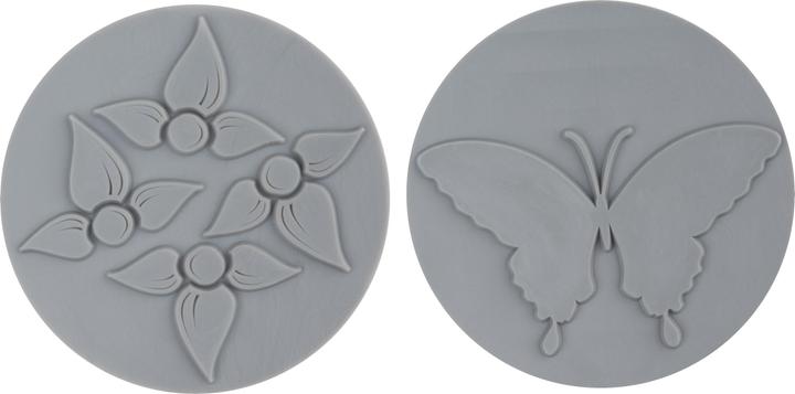Image du produit Glorex Set d'incrustations en relief "Papillon, Fleur", 2 pcs.