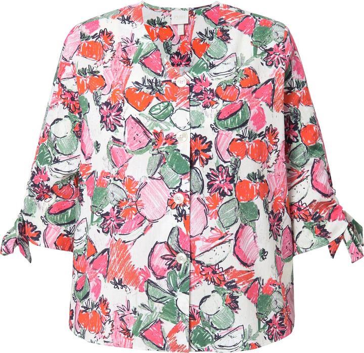 Produktbild Ulla Popken Bluse, Oversized, V-Ausschnitt, 3/4-Arm (50, 52)
