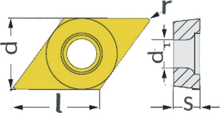 Optimum Carbide replacement inserts ISO DCMT070204