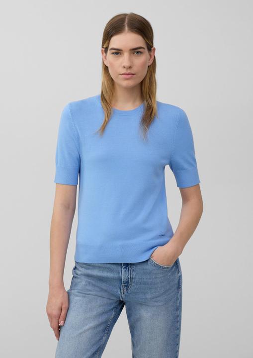 Produktbild s.Oliver Strickpullover Kurzärmeliger Strickpullover mit Rippbündchen im Slim Fit (44)