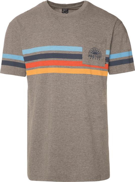 Actual product image Protest Mens T-shirt ALMONDO Uv 50 Protection Dark Grey Melee L (L)