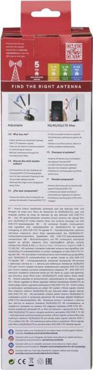 Immagine prodotto One for All Antenna ad asta DVB-T2 5G (Antenna a stilo, DVB-T / -T2)