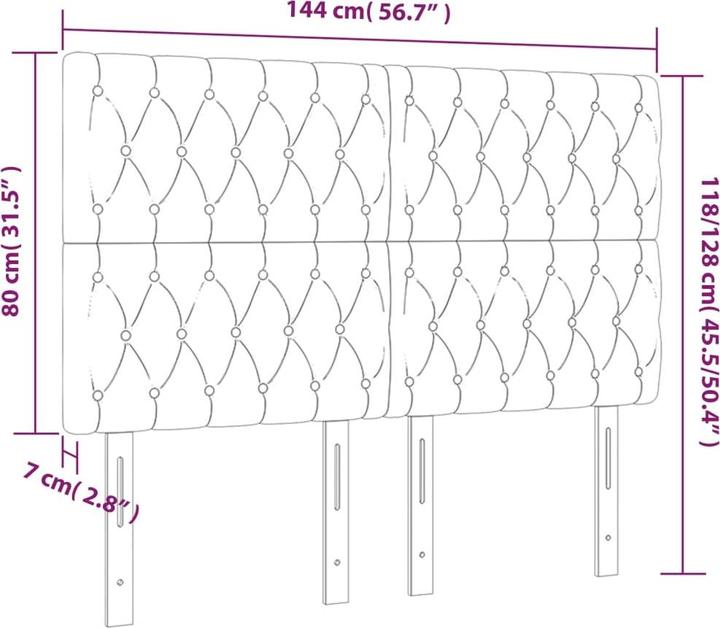 Actual product image vidaXL Naoma (160 x 7 x 128 cm)
