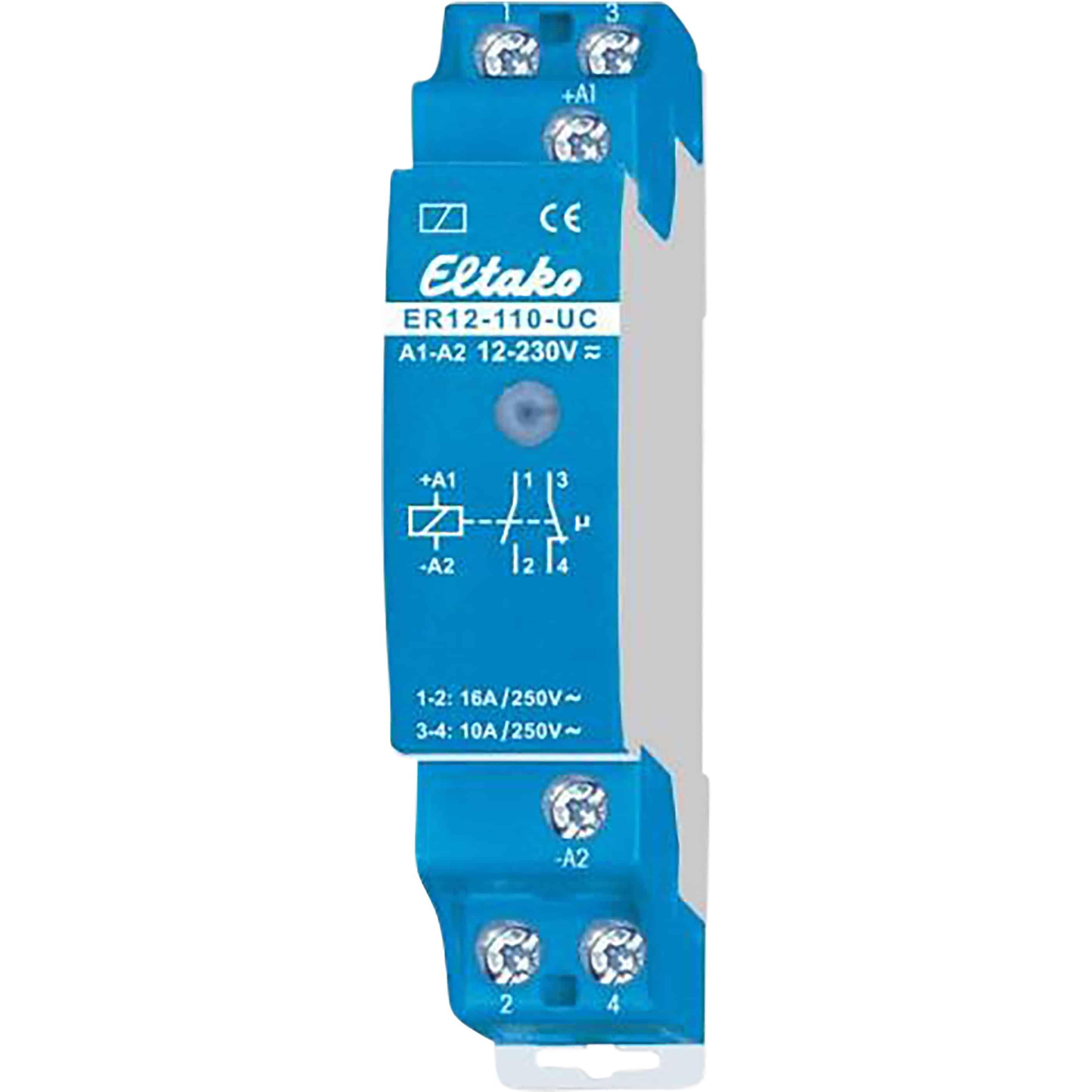 Eltako Relè di commutazione 1 contatto NO + NC a potenziale zero 16A/250V AC, Relais