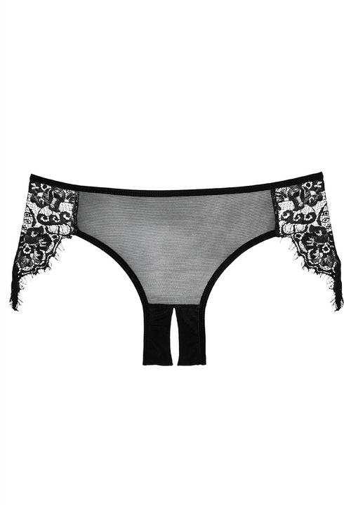 Actual product image Allure Lavish & Lace Panty ( Crotchless ) - Black (One size)