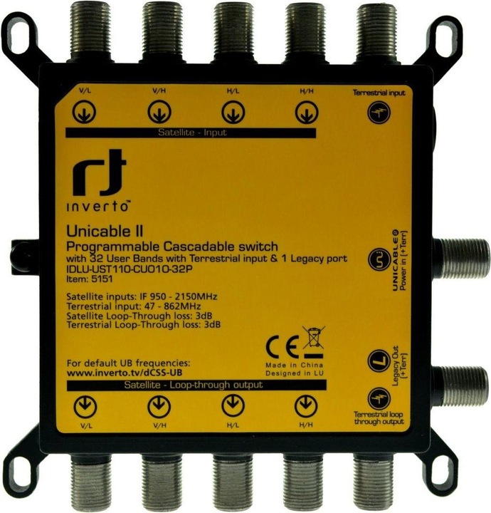 Actual product image inverto Unicable II multi-switch 32 participants 1 output 1 input (Multi switch)