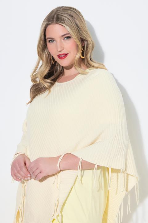 Produktbild Miamoda Poncho, oversized, Feinstrick, Zopfmuster, Fransen (42, 44, 46, 48)
