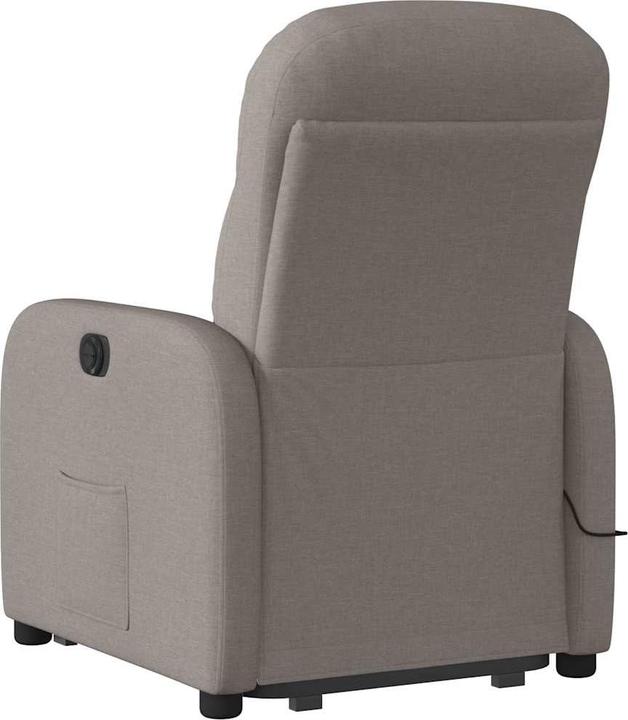 Actual product image VidaXL Massage chair with stand-up aid Taupe fabric