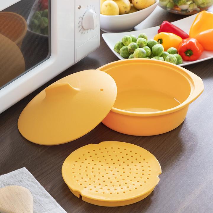 Actual product image InnovaGoods Steamer for the microwave - Orange (Plastic)