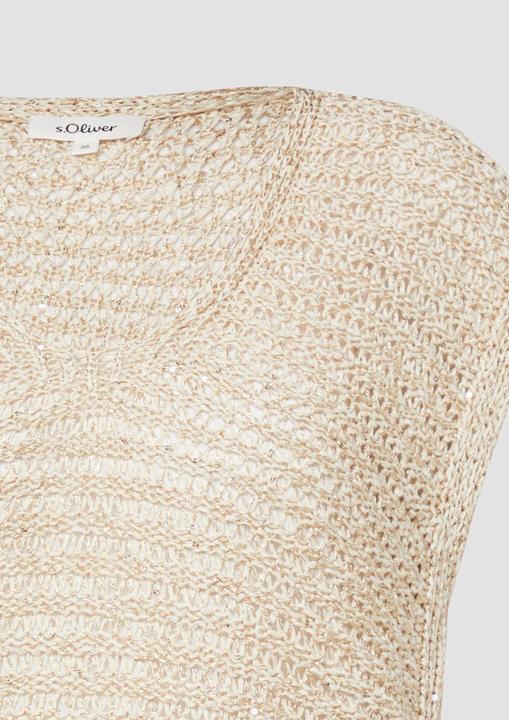 Produktbild s.Oliver Luftiger Strickpullover im Relaxed Fit mit V-Ausschnitt (36)